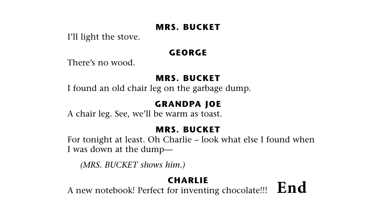 Charlie, Mrs. Bucket, Grandparents Side 2
