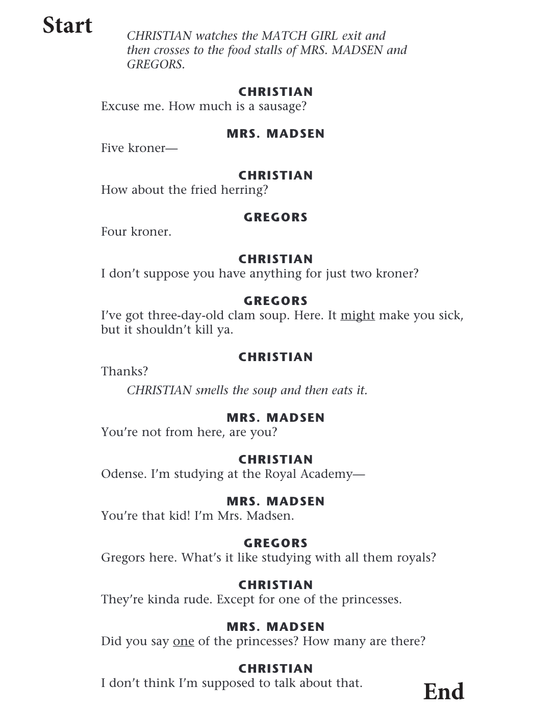 Christian, Mrs. Madsen, Gregors