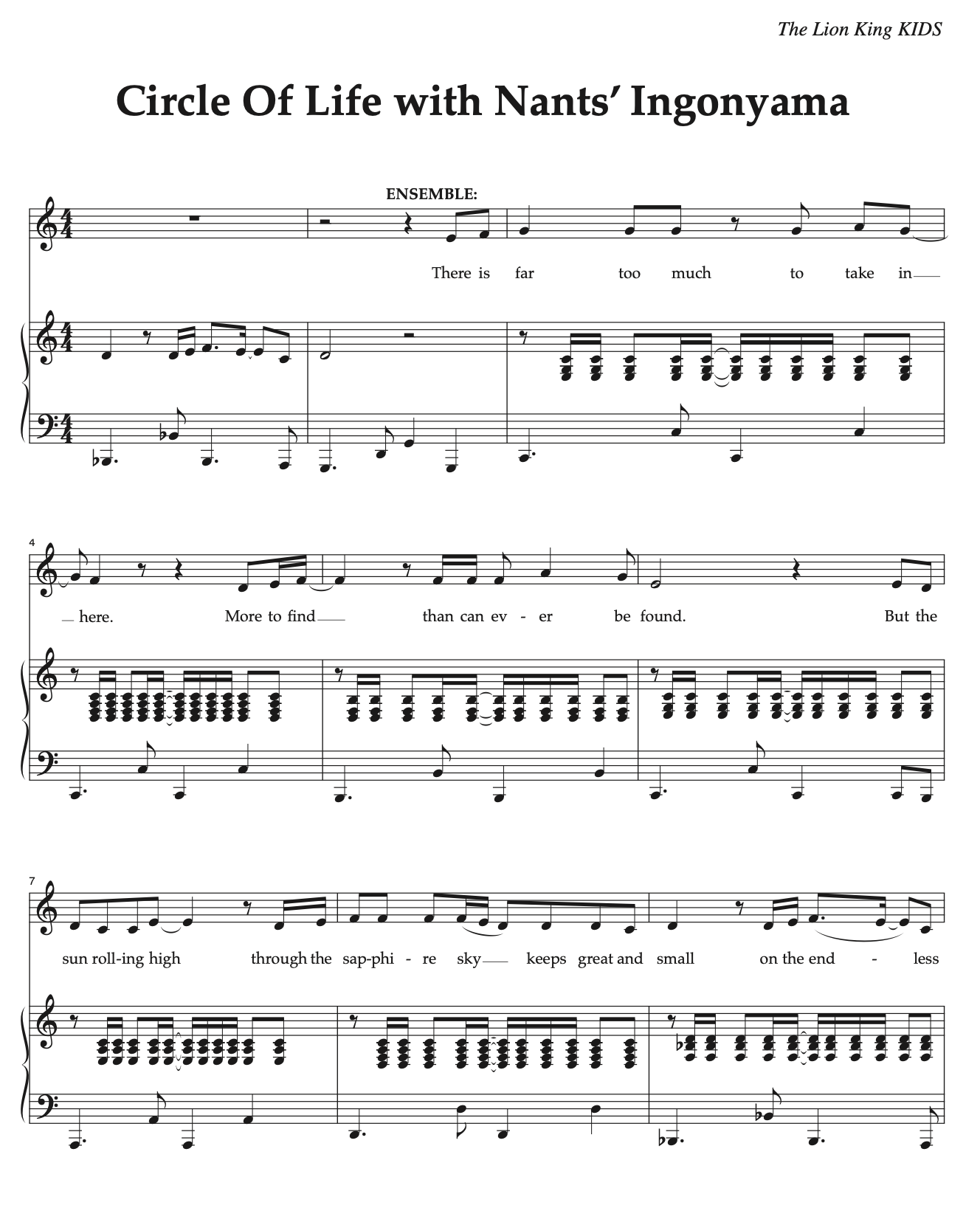 circle of life ensemble