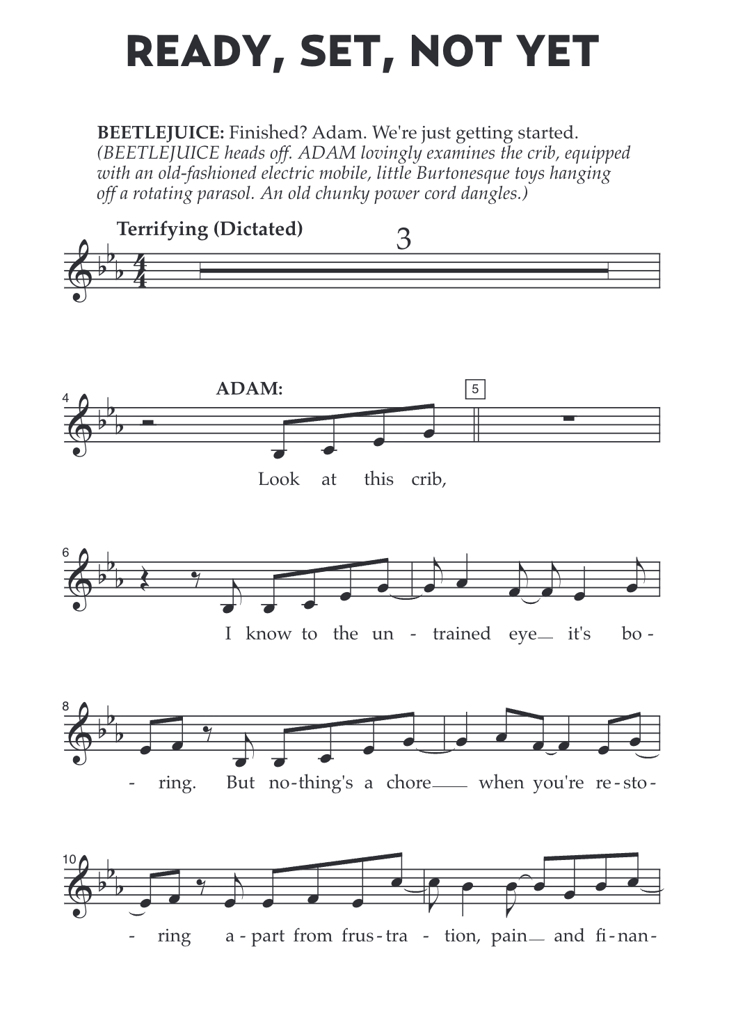 Beetlejuice JR Audition Music