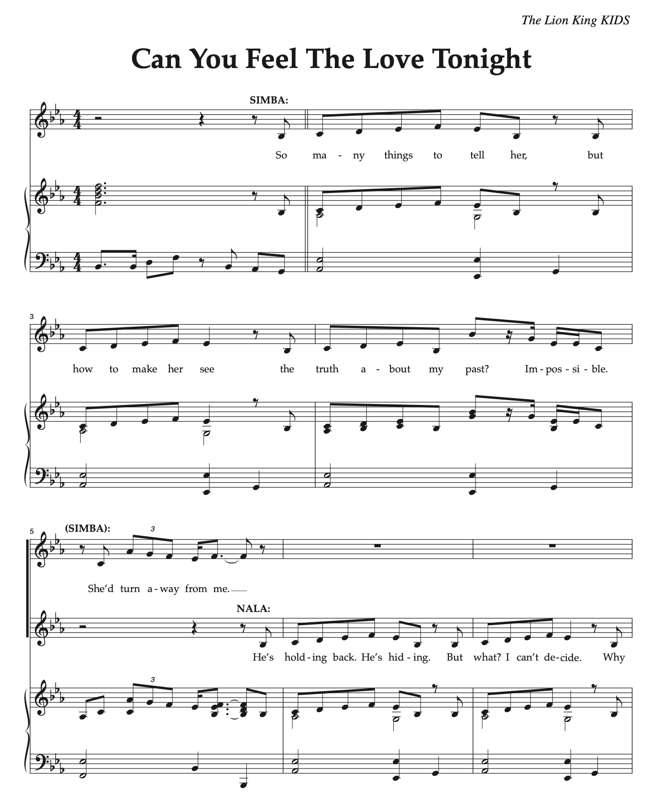 Simba Nala Can You Feel The Love Tonight