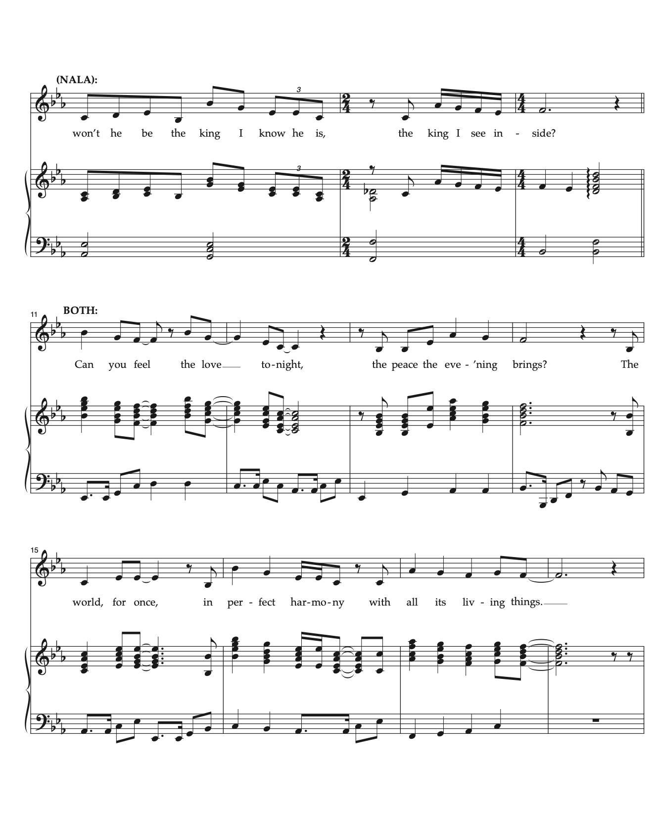 Simba Nala Can You Feel The Love Tonight