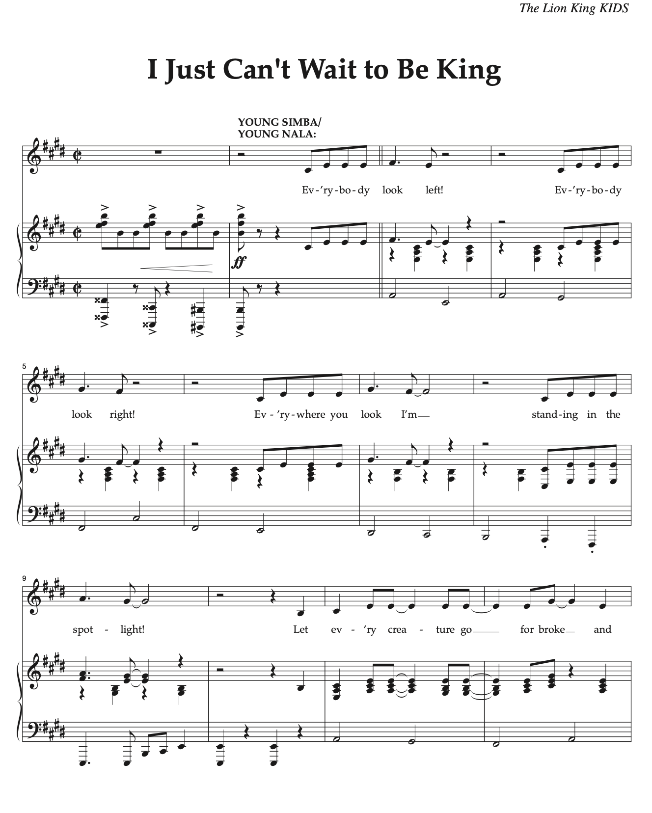 I Just Can't Wait to be King - Young Simba and Young Nala