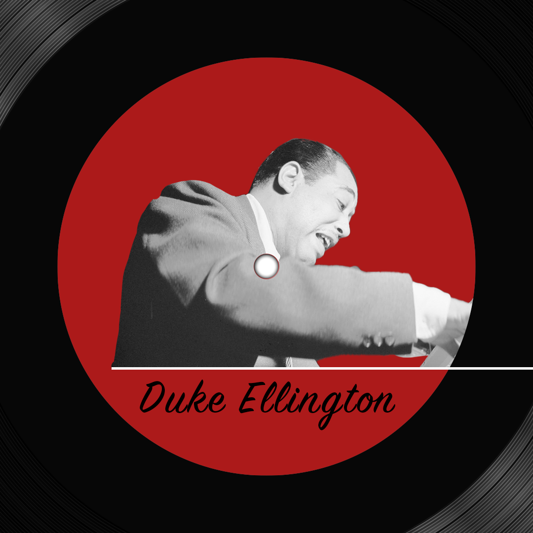 Vinyl record displaying photo of Duke Ellington
