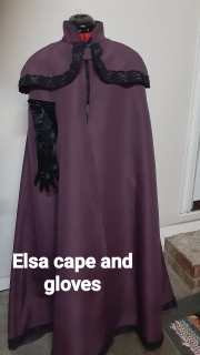 Elsa cape cheap and gloves