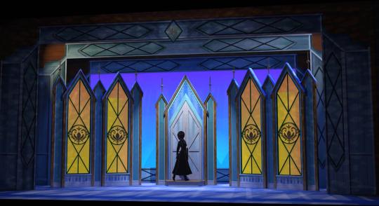 Frozen no fly system rental scenery - stagecraft Theatrical -open up the gate set