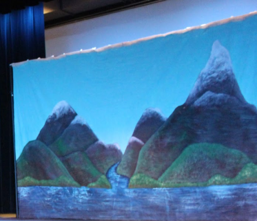 Mountain Fjord Backdrop