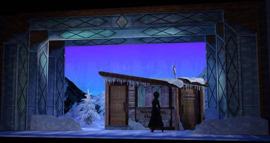 Frozen no fly system rental scenery - stagecraft Theatrical - Wandering Oakens Trading Post 