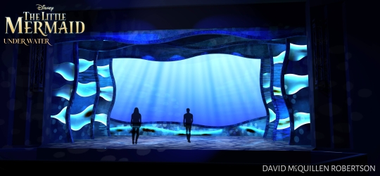 Little Mermaid Broadway movie rental scenery Under Water