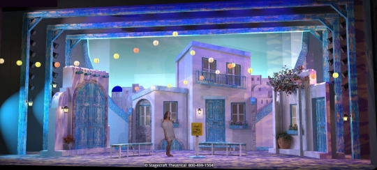 Mamma Mia*** rental set with double sided village -- 800-499-1504