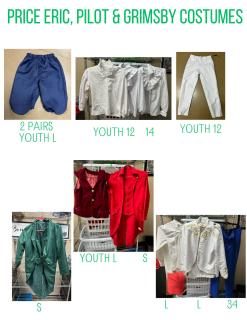 Prince Eric, Pilot and Grimsby Costumes