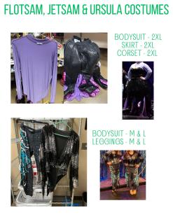 Flotsam, Jetsam and Ursula Costumes