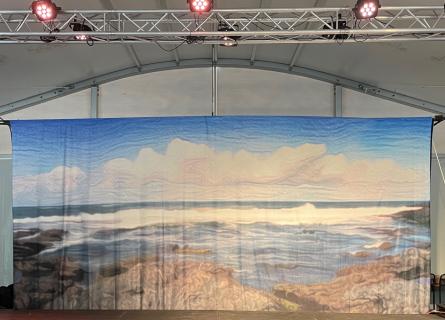 The Pirates of Penzance 20'x10' Seashore and  Nighttime Chapel