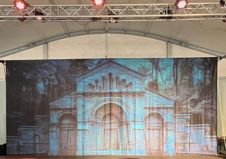 The Pirates of Penzance 20'x10' Seashore and  Nighttime Chapel