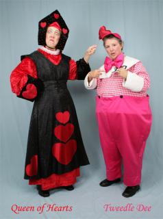 Queen of Hearts and Tweedle Dee