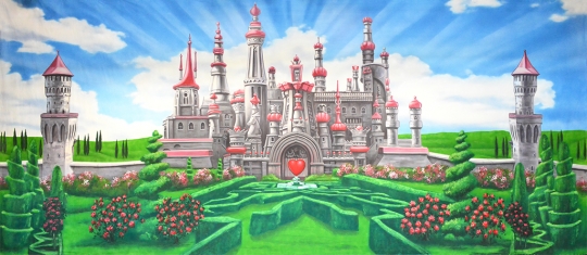 wonderland castle background