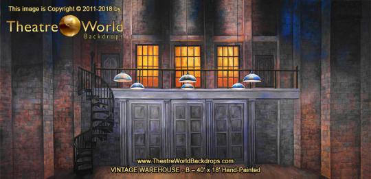 Vintage Warehouse B Scenic Backdrop