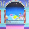 Whimsical fantasy candyland backdrop used in the production of The Nutcracker