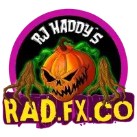 Rj Haddys Logo for his FX business features an evil pumpkin in the center