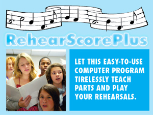 Let this easy-to-use computer program tirelessly teach parts and  play your rehearsals.